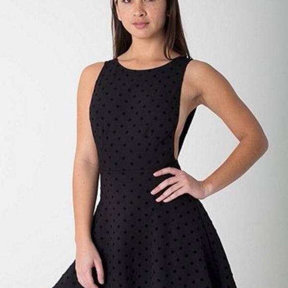 American Apparel Black Polka Dot Dress - Picture 3 of 3